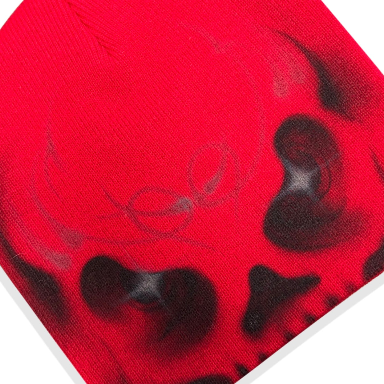 red knit skull beanie