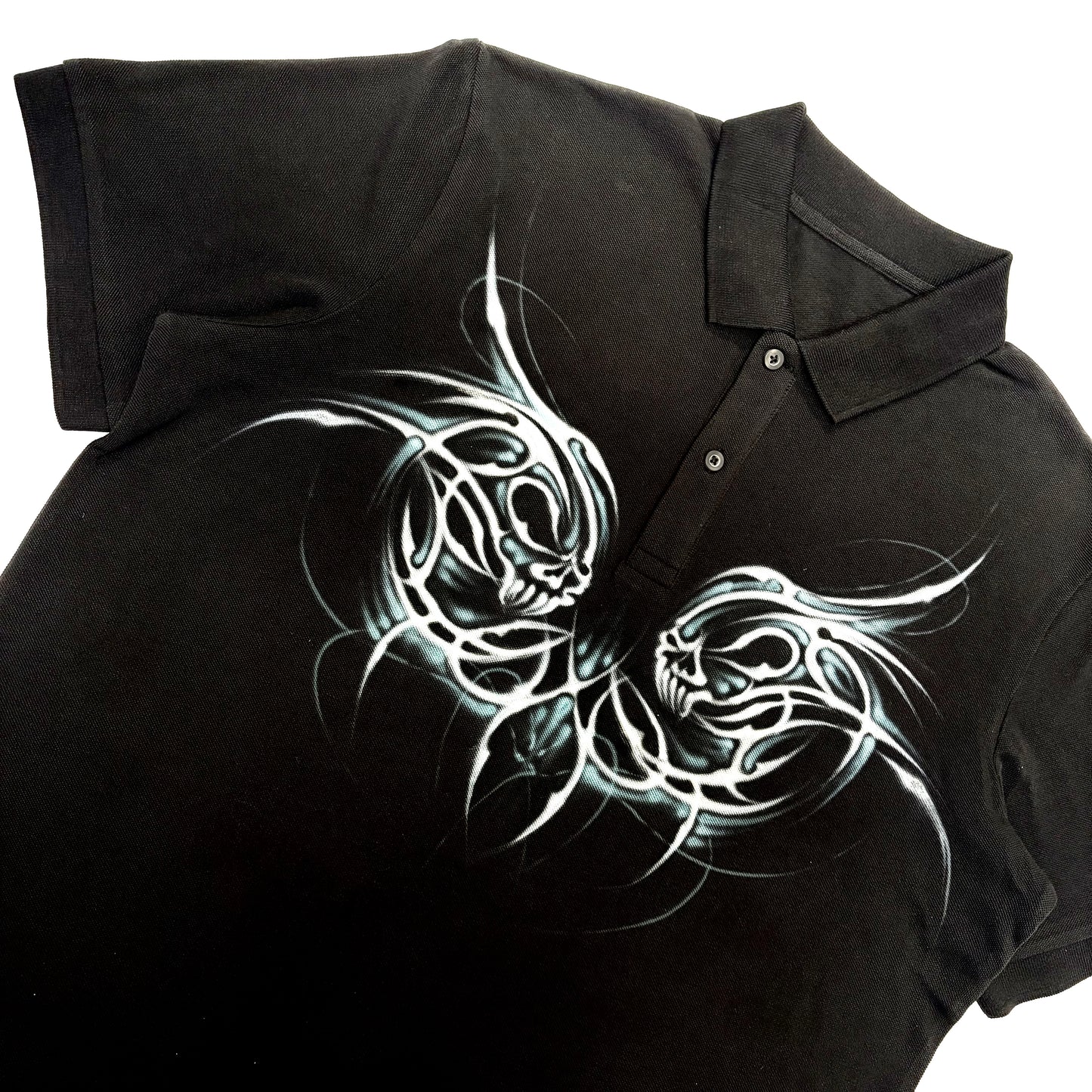 mirror skull polo
