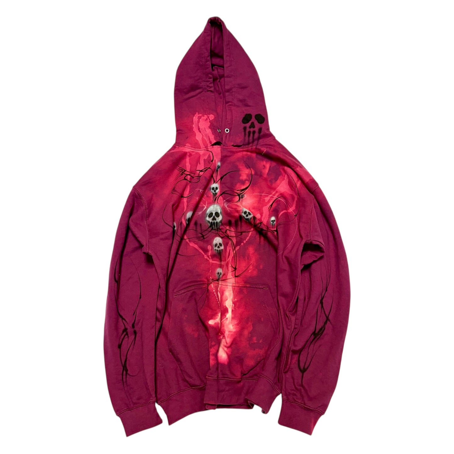 Mirrored skull hoodie
