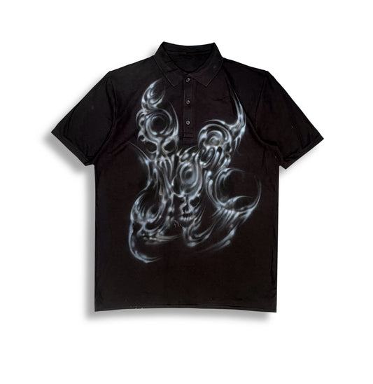 Flaming skulls polo
