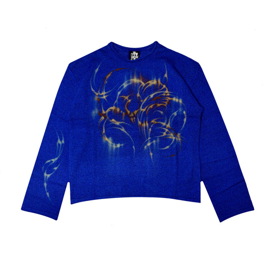 ROYAL BLUE THORNS KNIT