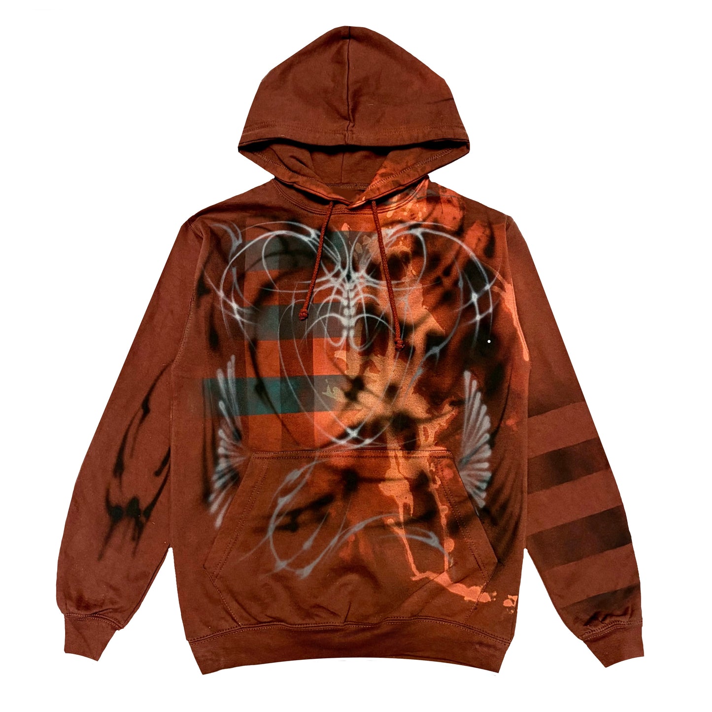 striped+checkered hoodie
