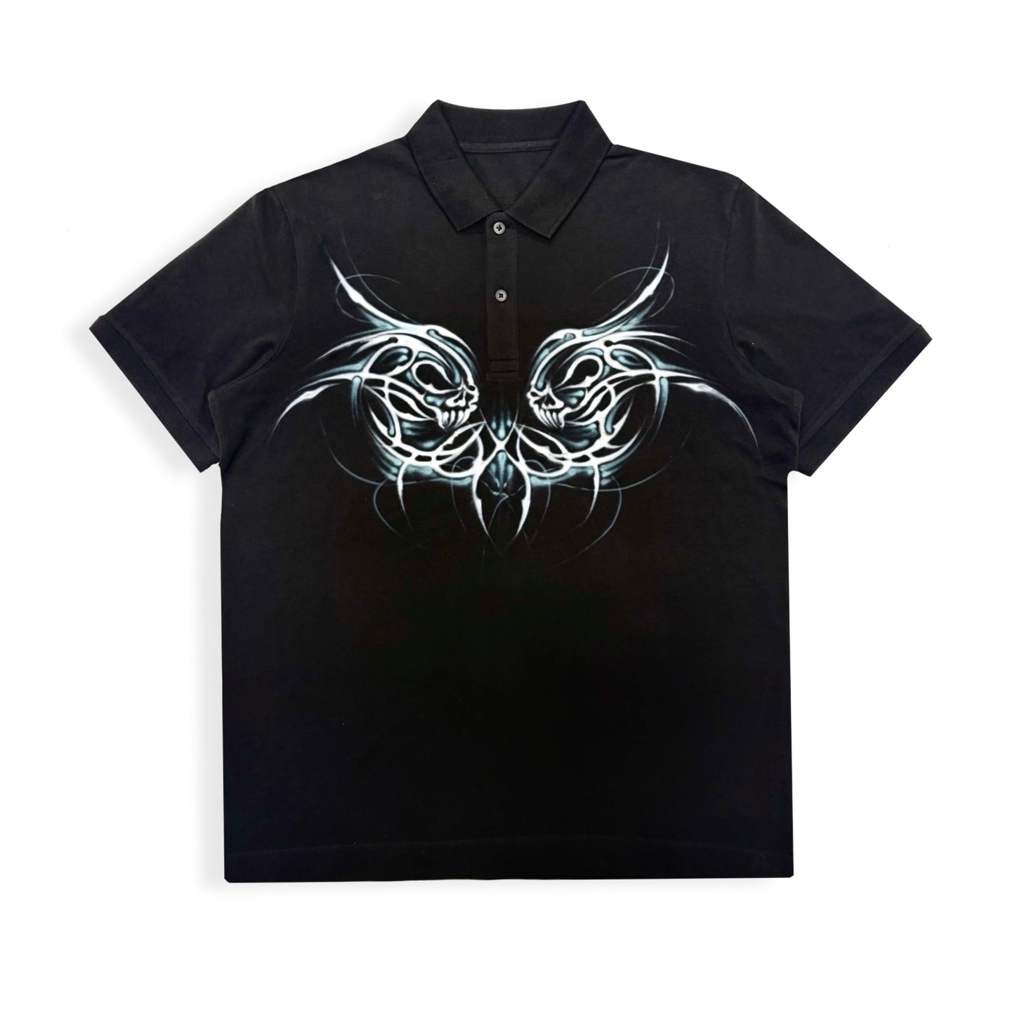 mirror skull polo