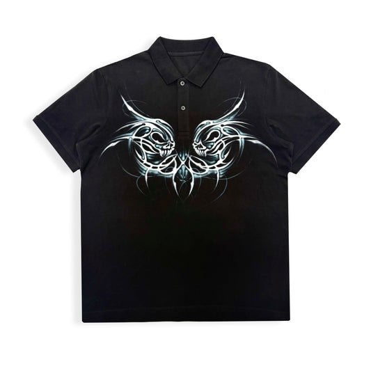 mirror skull polo