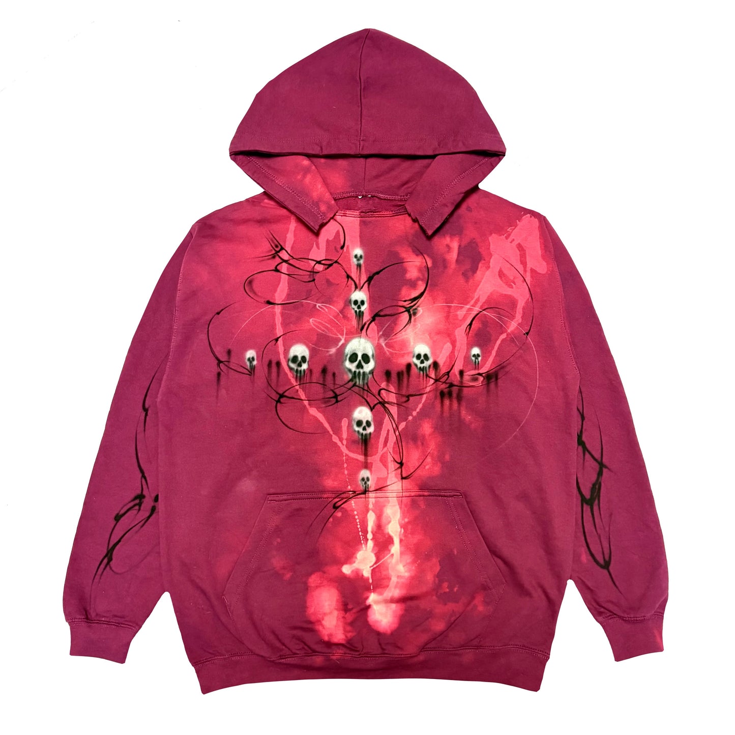 Mirrored skull hoodie