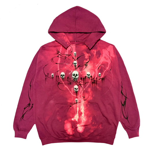 Mirrored skull hoodie