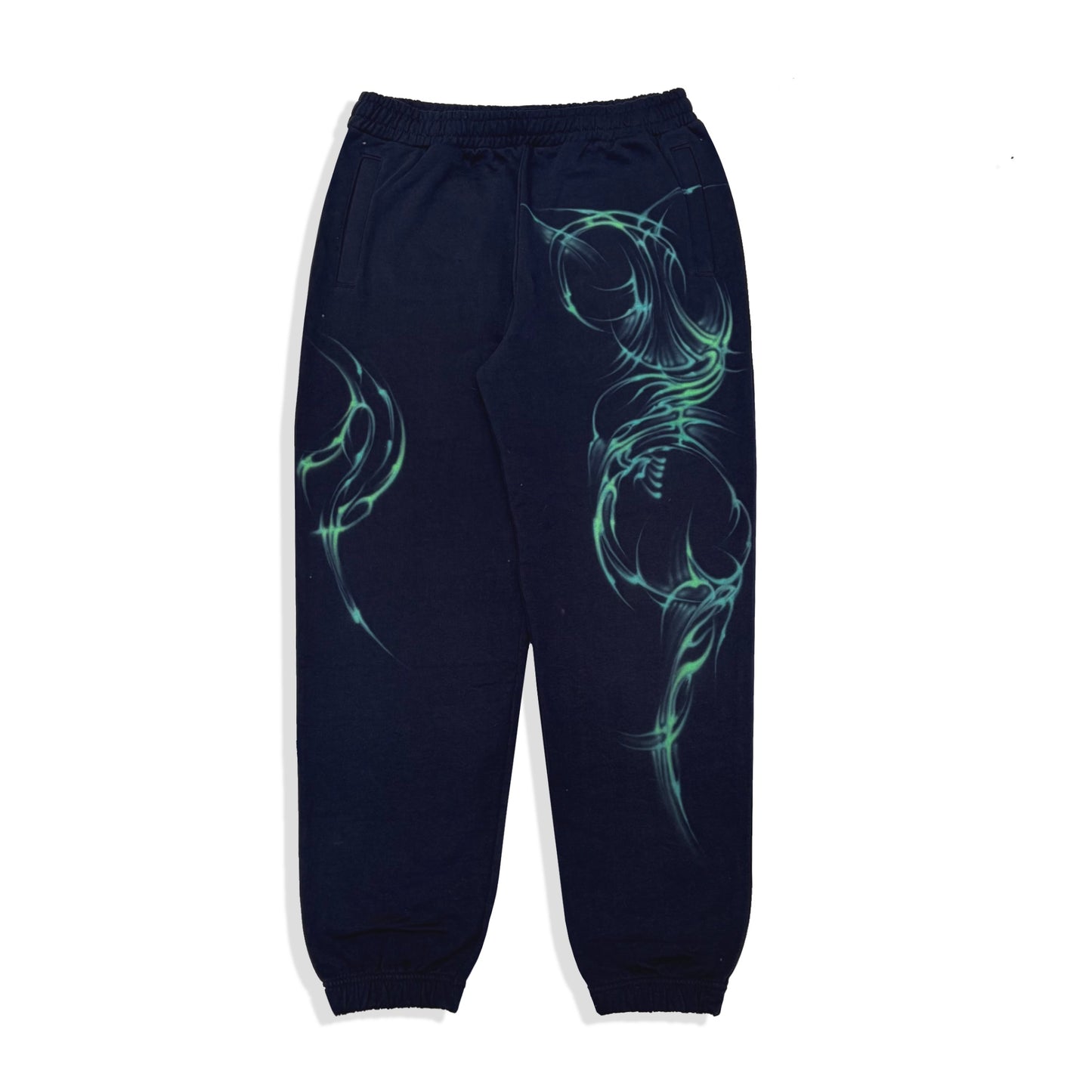 green flame joggers