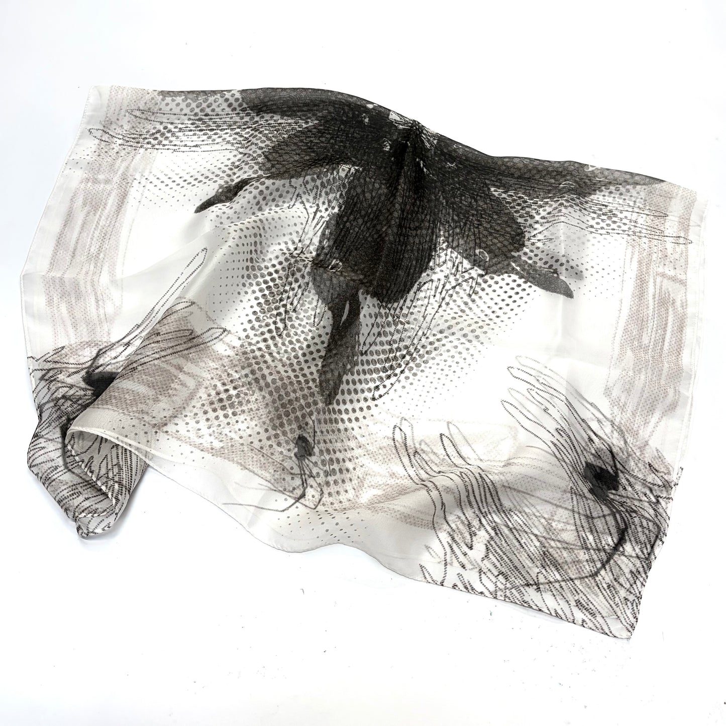 MIRROR BUNNY SILK SCARF