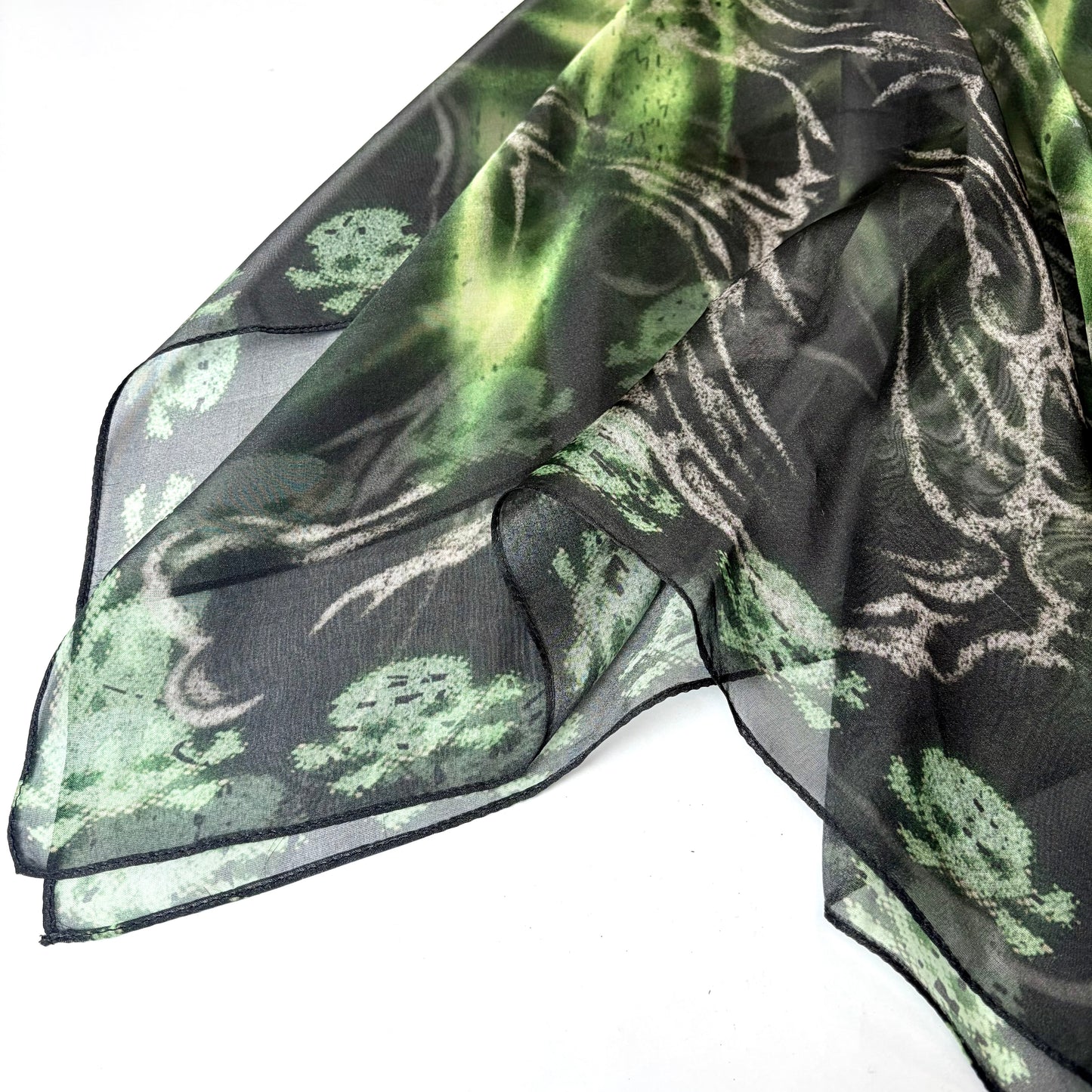 GREEN NEON SILK SCARF