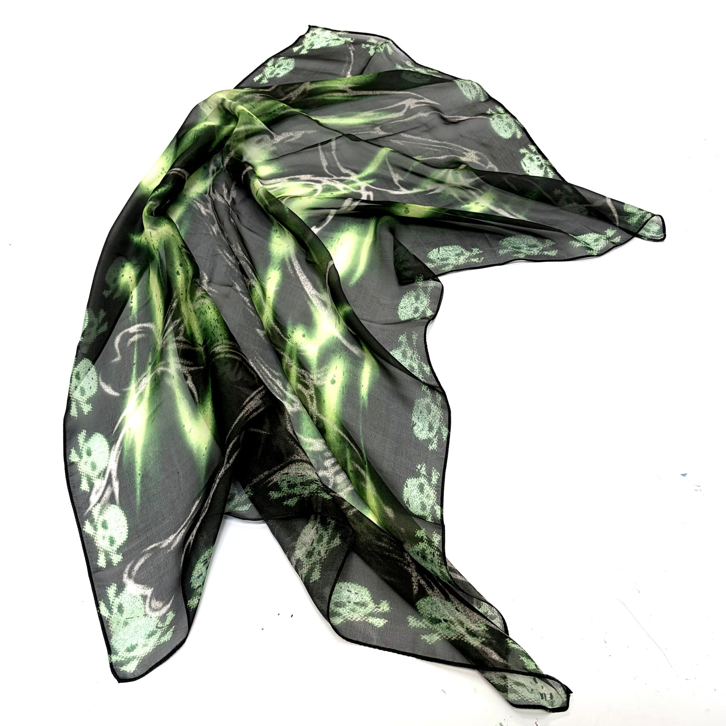 GREEN NEON SILK SCARF