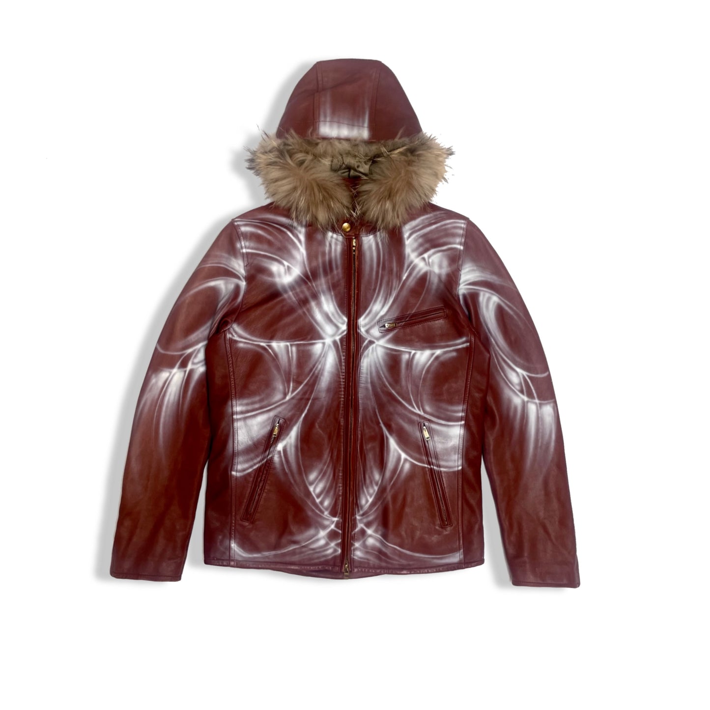 "white thorns" leather jacket