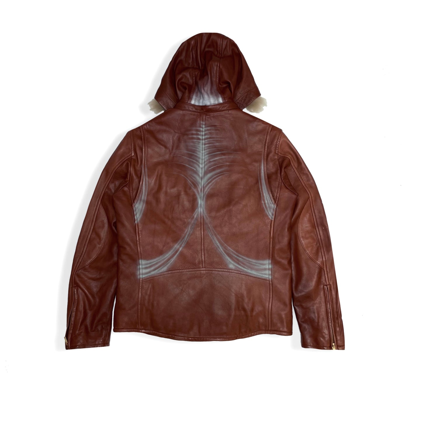 "white thorns" leather jacket
