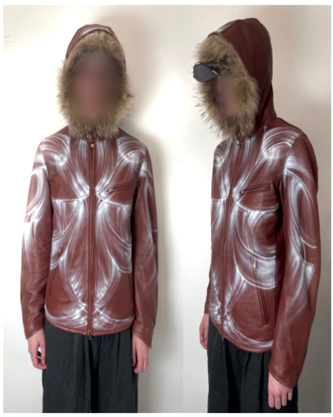 "white thorns" leather jacket