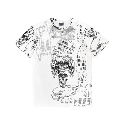 skull emoticon short sleeve