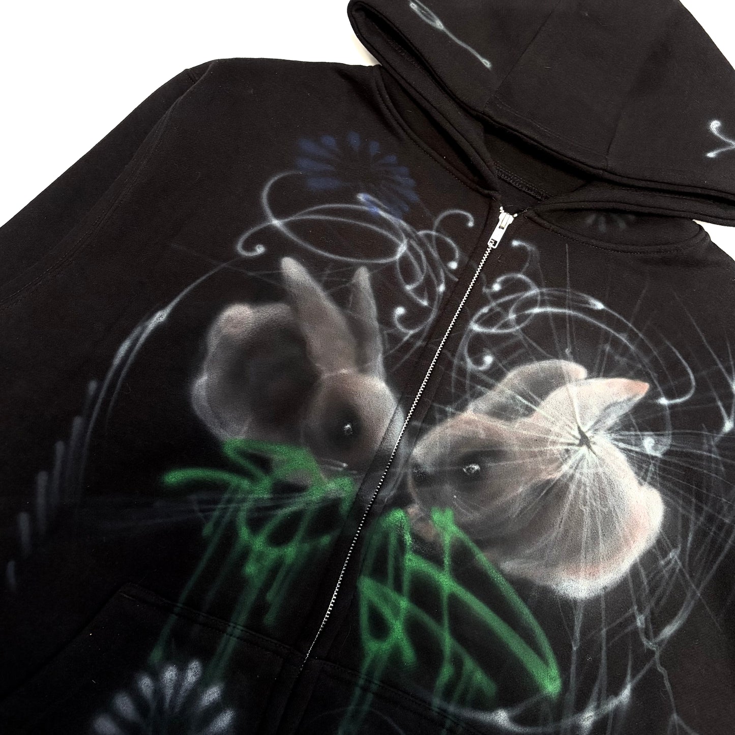 bunny+broken glass zip-up