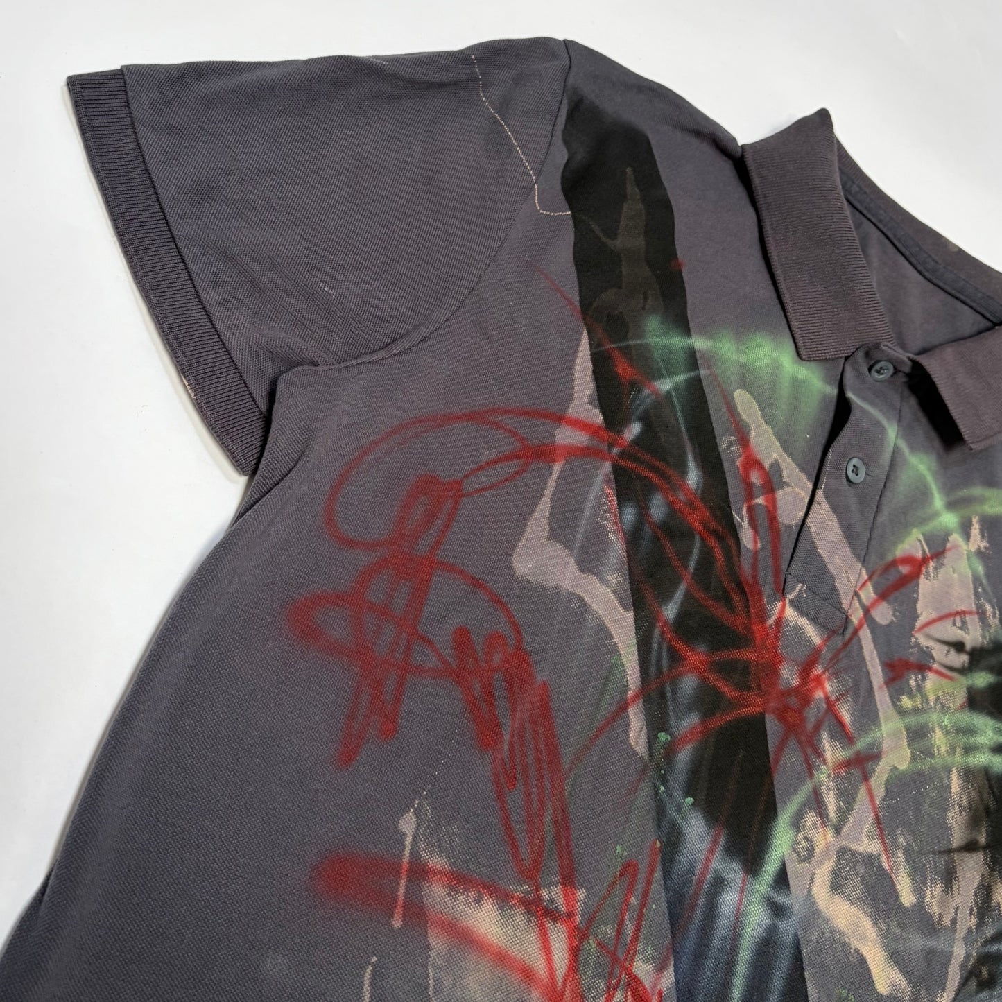 diagonal line polo-shirt