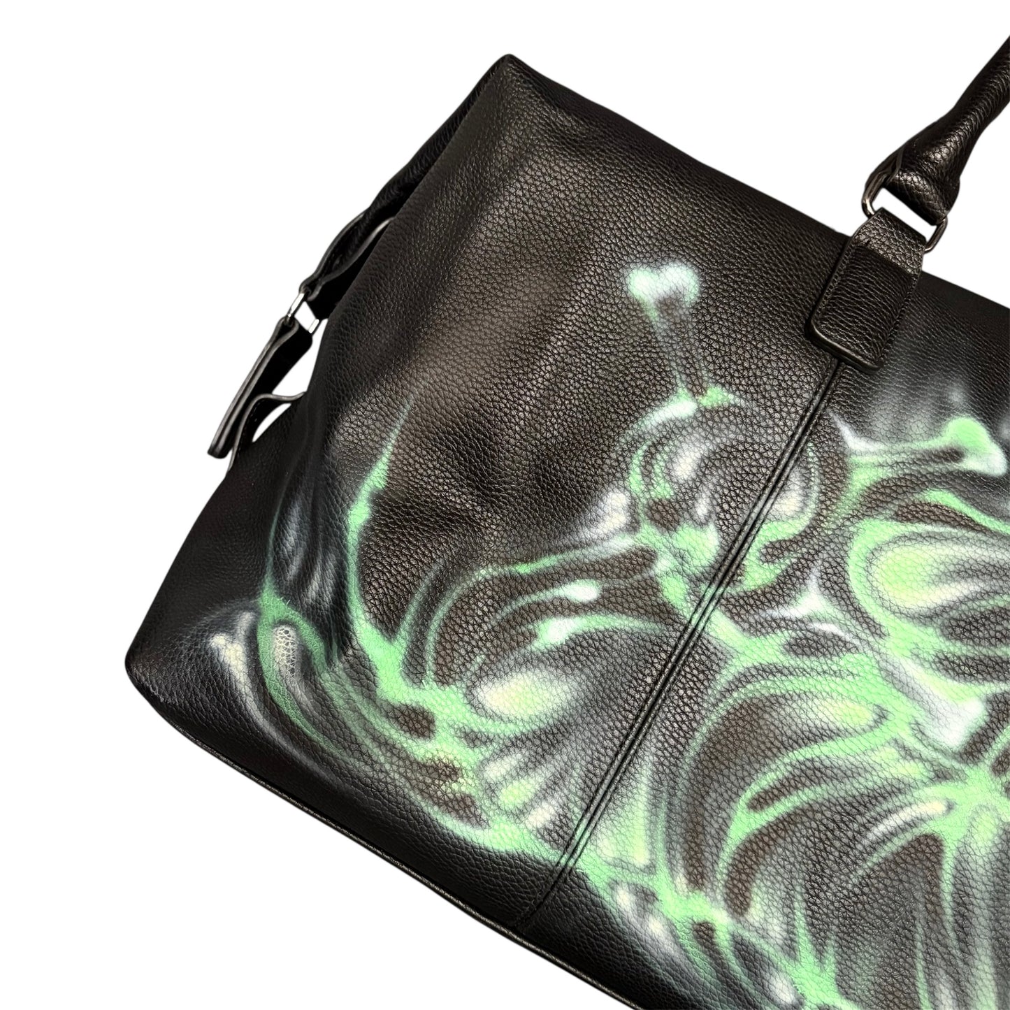 green skull weekend bag