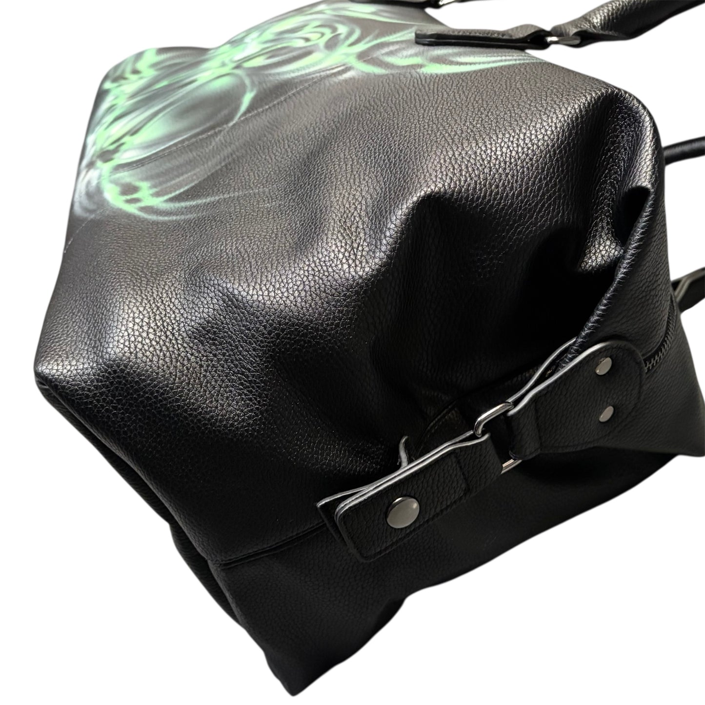 green skull weekend bag