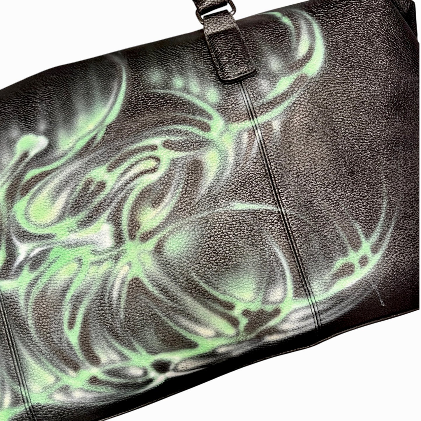 green skull weekend bag