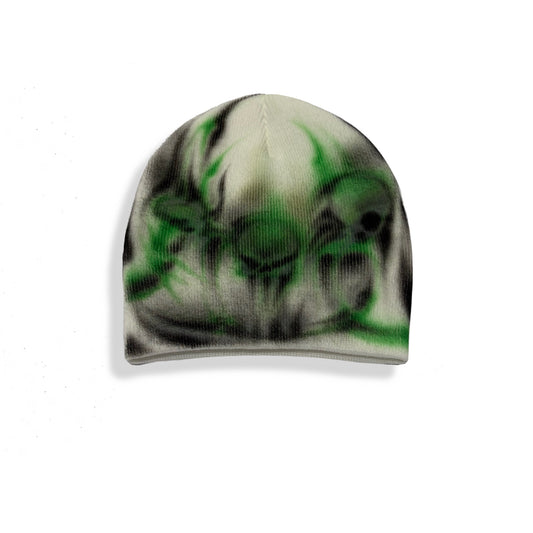 "green skull" beanie