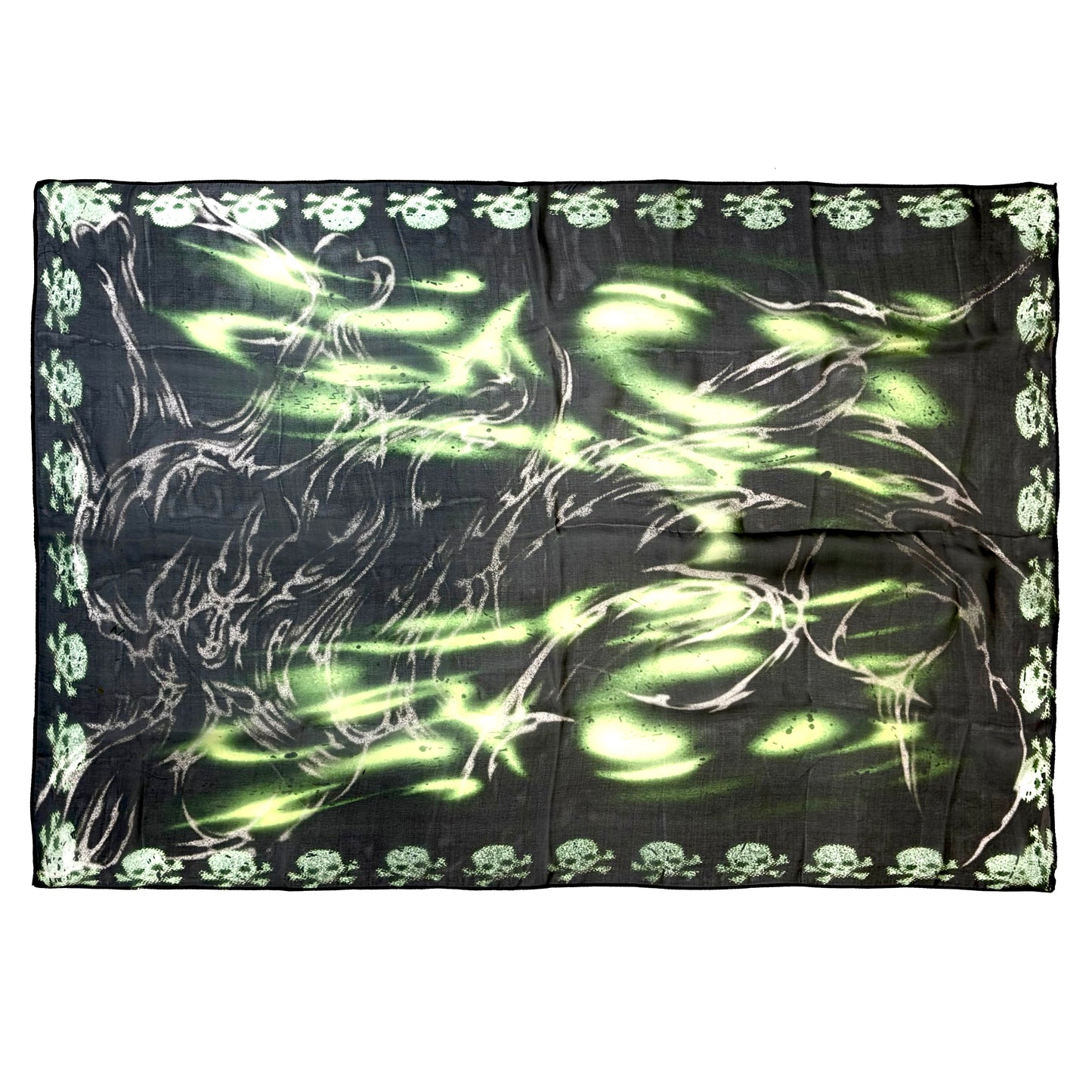 GREEN NEON SILK SCARF