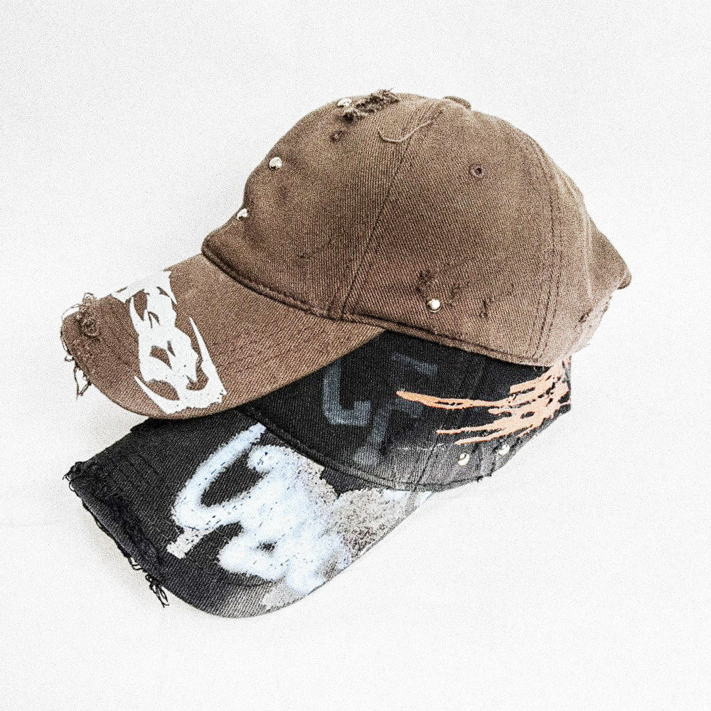 distressed caps